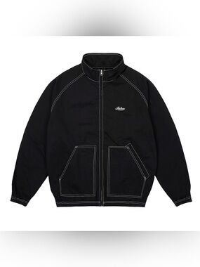 Palace Rinsed Jacket Black Full Zip Embroidered Logo Warm Up Jacket SS25 Size xl